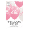 Balloons Daughter Baby Pink White 30 cm, 8st.