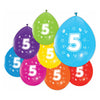 Globos 2 caras Impresos Figura 5, 8pcs.