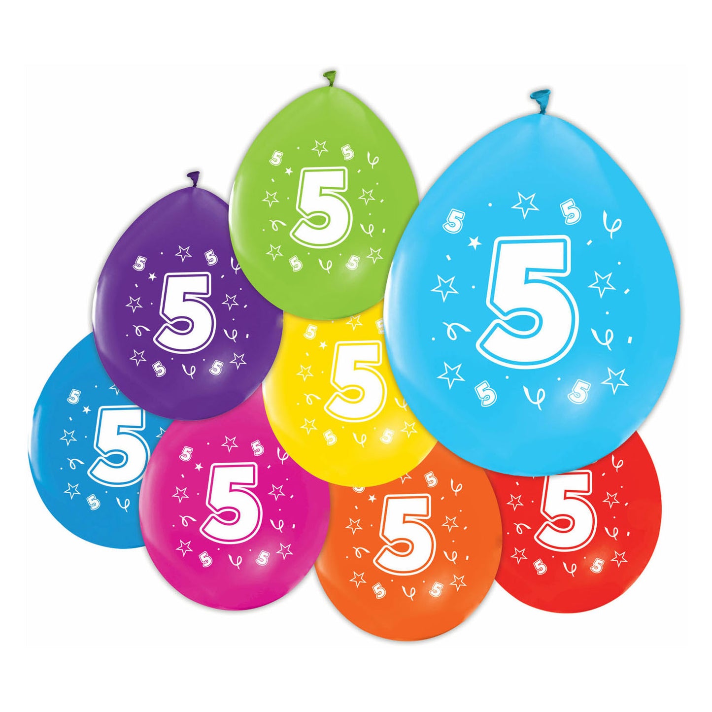 Globos 2 caras Impresos Figura 5, 8pcs.