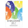 Globos de 2 lados impresos número 7, 8º.
