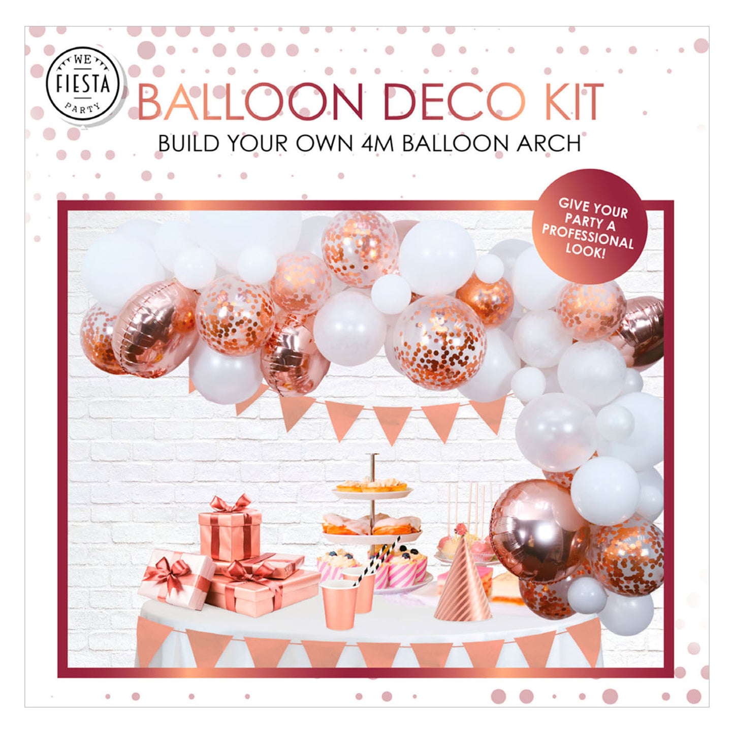 Palloncini set rosa d'oro