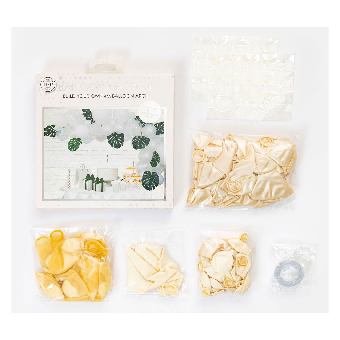 Globos boog set blanco