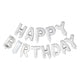 Folieballon Text Happy Birthday Silver