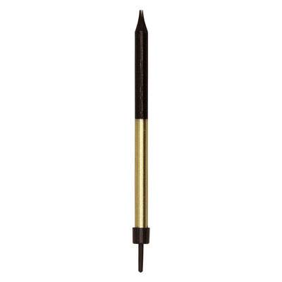 Globos cake candles 9.5cm with holders black gold - 12 pcs.