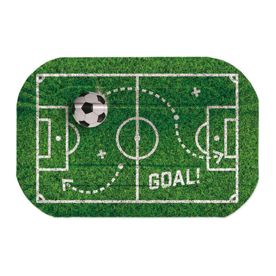 Platos de servir de papel Globos 30x20cm fútbol - 2 uds.