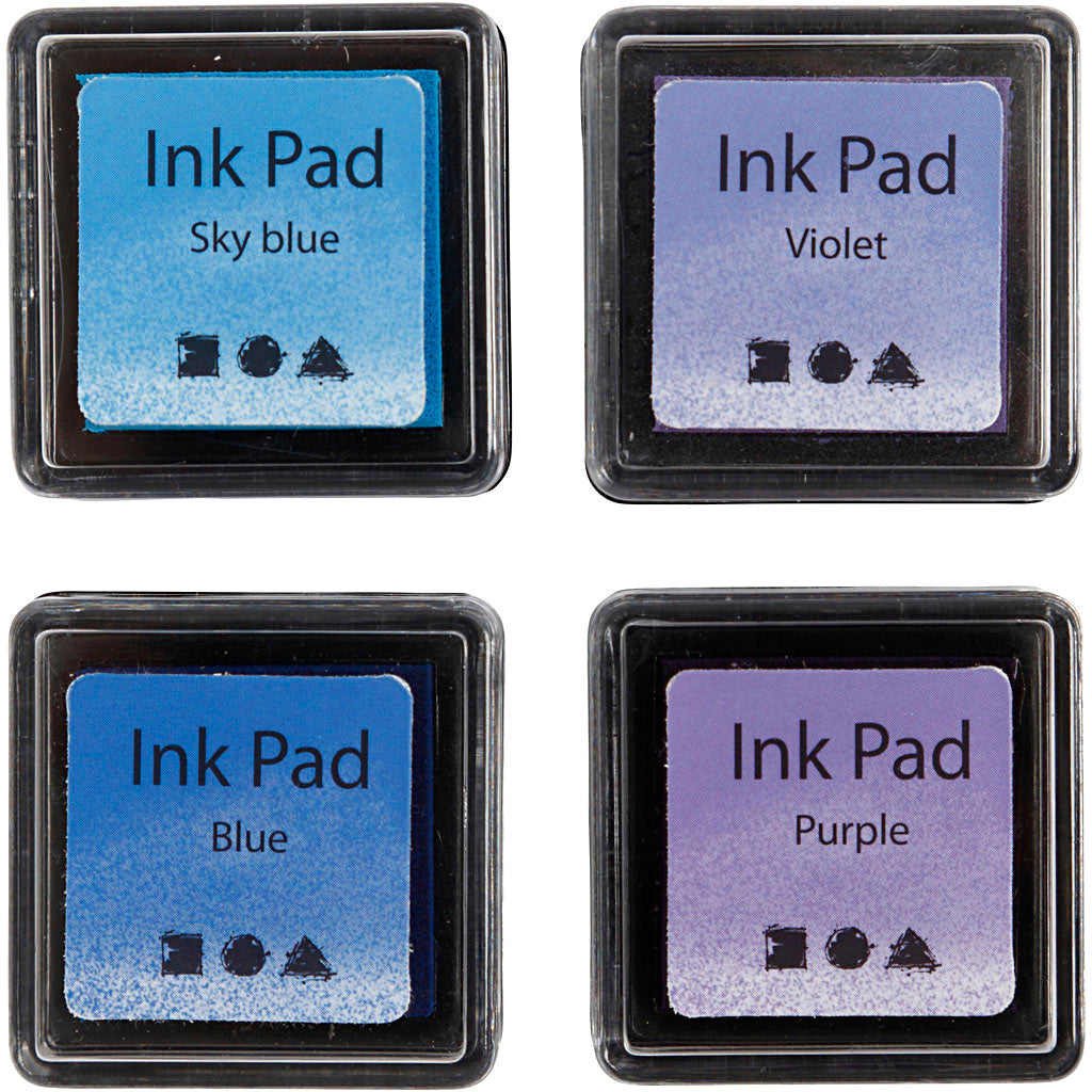 Creativ Company Stamp Ink Blue Tones Purple, 4st.