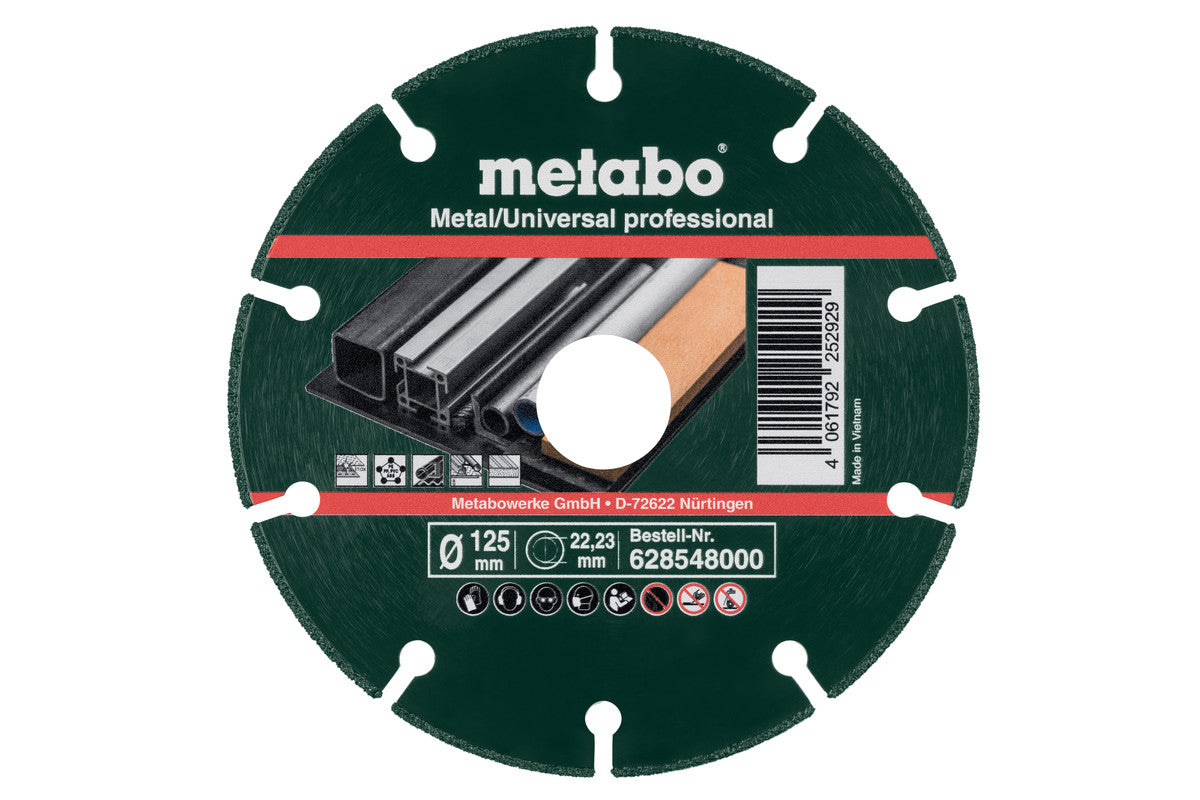 Accessori Metabo Disco da taglio diamantato mu-p prof. 125x22,23mm - 628548000