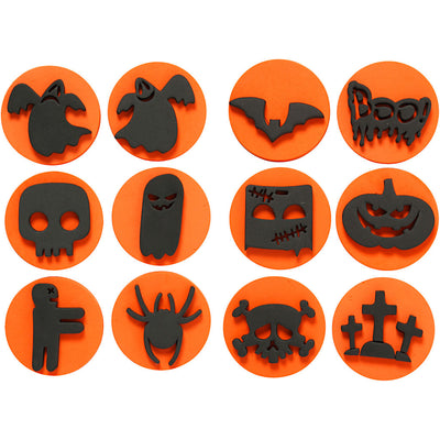 Timbri in schiuma Creative Company, Halloween, d 7,5 cm, spessore 2,5 cm, 6 pezzi 1 scatola
