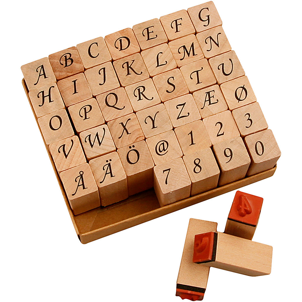 Creativ Company Stamps, AFM 13x13 mm, aprox. 8 mm, 42 Div 1 set