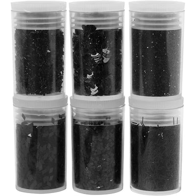 Glitter e paillettes Creative Company, nero, 6x5 gr 1 scatola