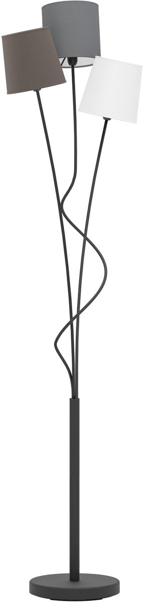 Eglo maronda vloerlamp - e14 - 152 cm - zwart antraciet wit bruin