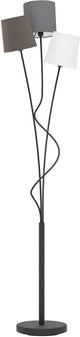 Eglo maronda vloerlamp - e14 - 152 cm - zwart antraciet wit bruin