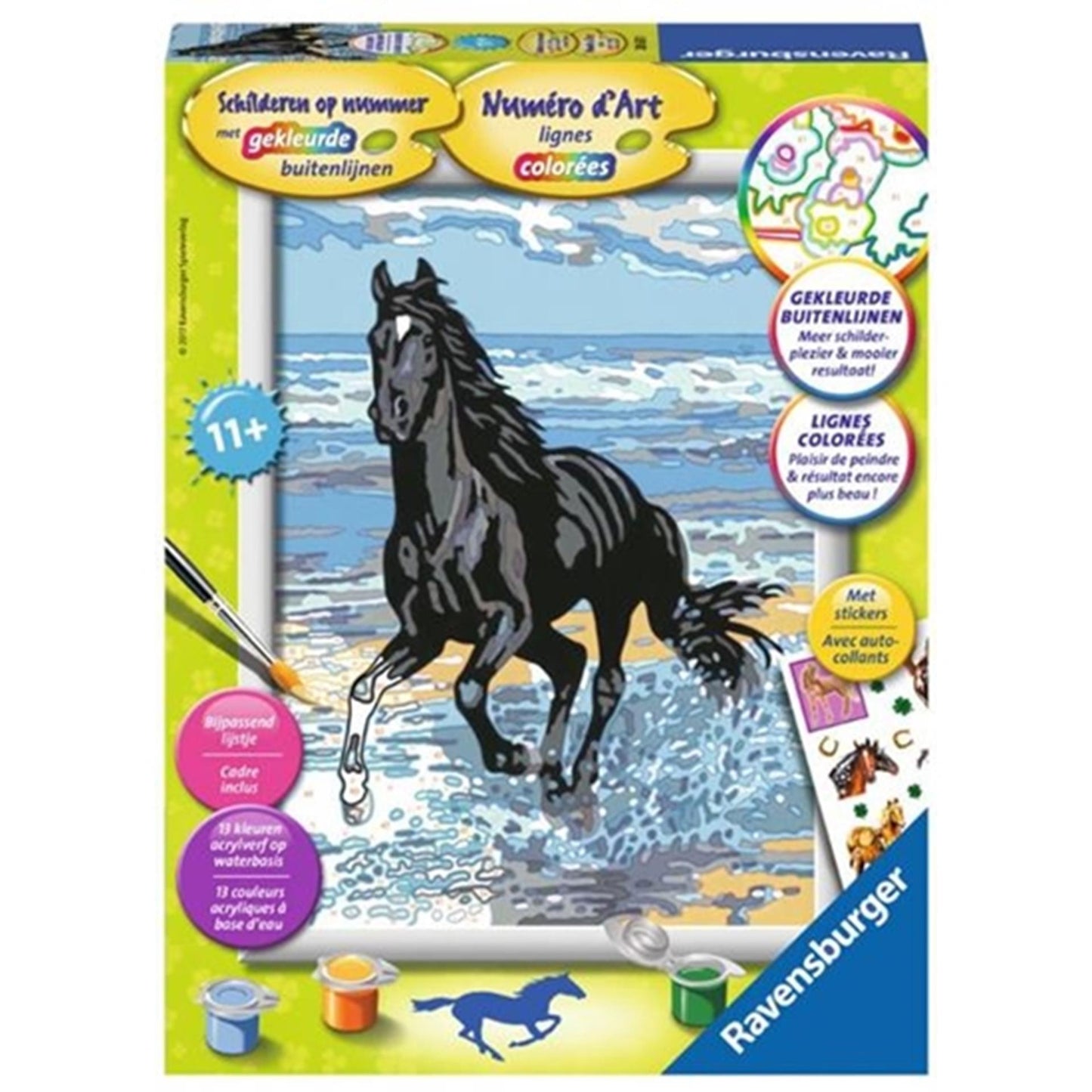 Pintura por números - Caballo en las olas