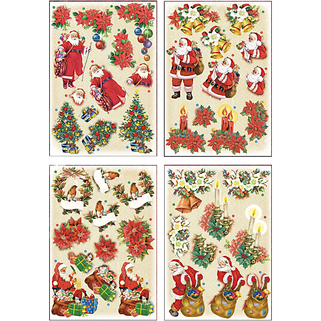 Fogli 3D Creative Company, Natale, foglio 21x30 cm, 4 fogli 1 scatola