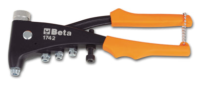 Beta Blindklinktang Tools 1742 voor blindklinkmoeren incl. verwisselbare mondstukken (1x M3+M4+M5+M6)