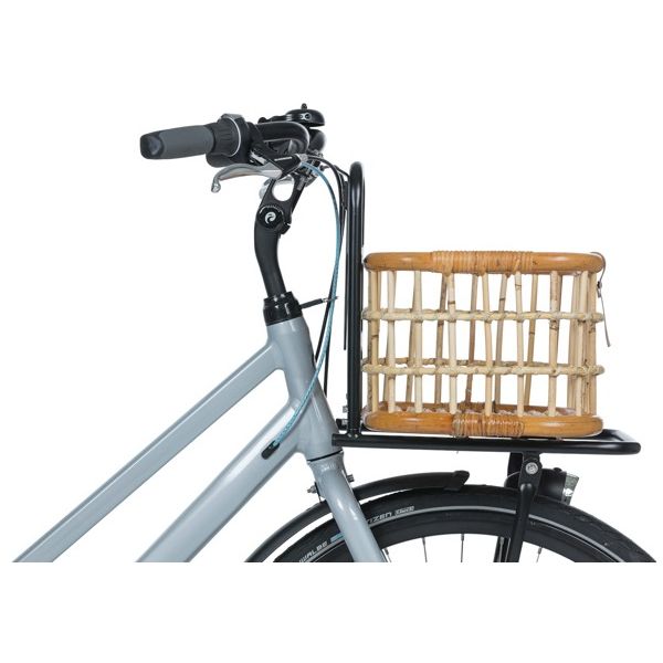 Basil Green Life - cestino per biciclette Rattan - Medium - Terra Naturale Brown