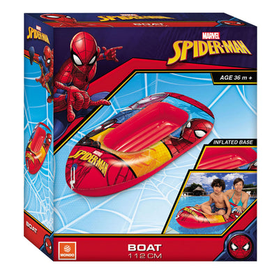 Mondo gonfiabile in barca Spiderman, 112 cm
