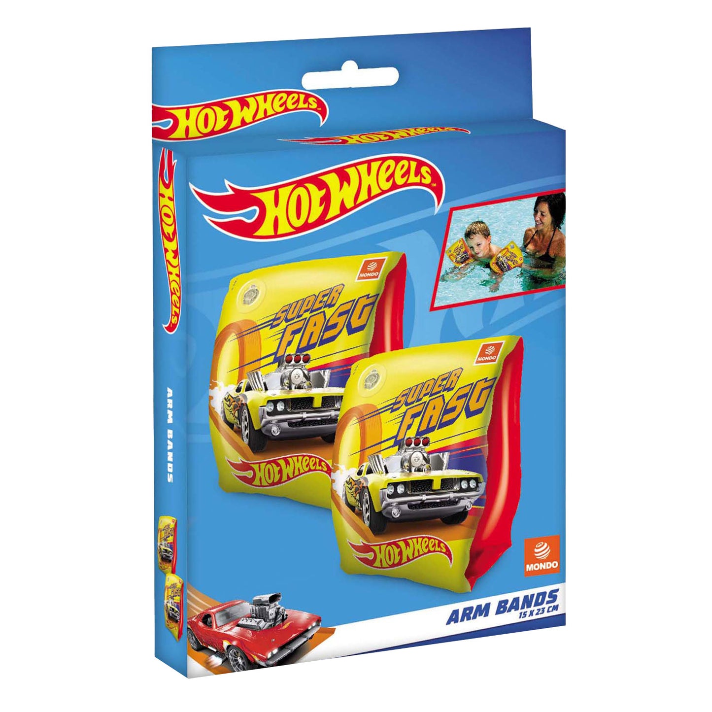 Mondo flotadores de natación hot wheels, 2-6 años