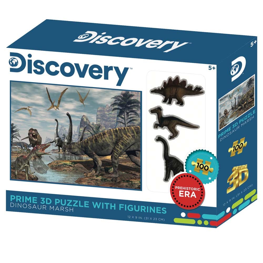 Discovery Jigsaw Puzzle Dinosaur con 3 figuras de dinosaurios apartamento