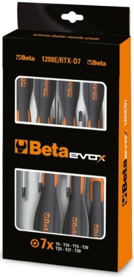 Set beta a 7 pezzi di strumenti di cacciaviti per viti con profilo Torx® resistente alla manomissione<br>