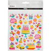 Pegatinas de empresa Creativ, cumpleaños, hoja 15x16,5 cm, aprox. 49 piezas, 1 hoja