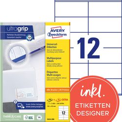 Multifunctional labels avery zweckform 48 x 105 mm white