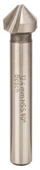 Bosch - punta svasatore conico hss con 3 piastre di foratura, DIN 335 12,4 mm, m6, 56 mm, 8 mm