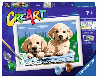 Ravensburger Pintura Creart en número Lindos cachorros