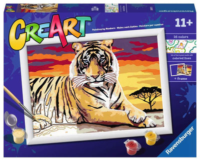 Ravensburger Pintura Creart en Number Majestue Tiger