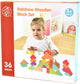 Rainbow wooden blocks set with 36 parts