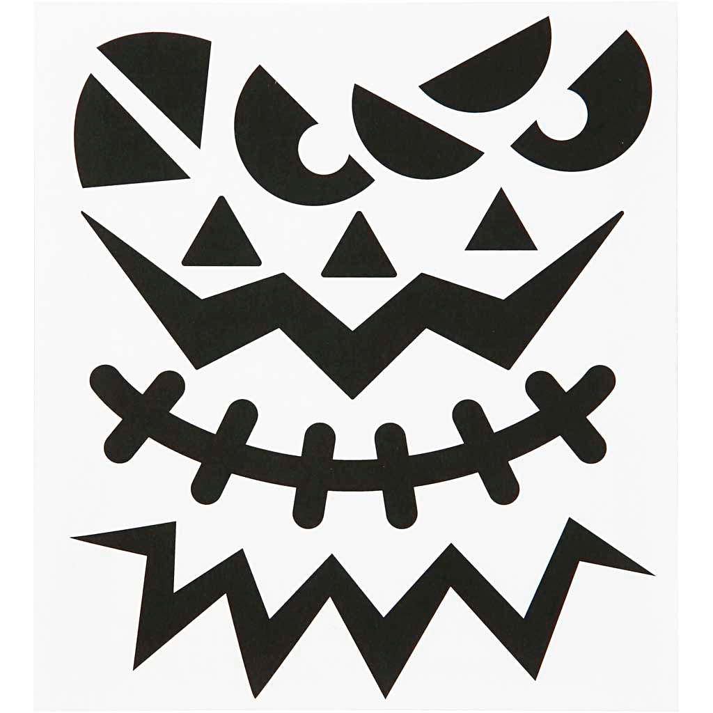 Pegatinas de empresa Creativ, halloween - caras grandes, hoja 15x16,5 cm, 1 hoja