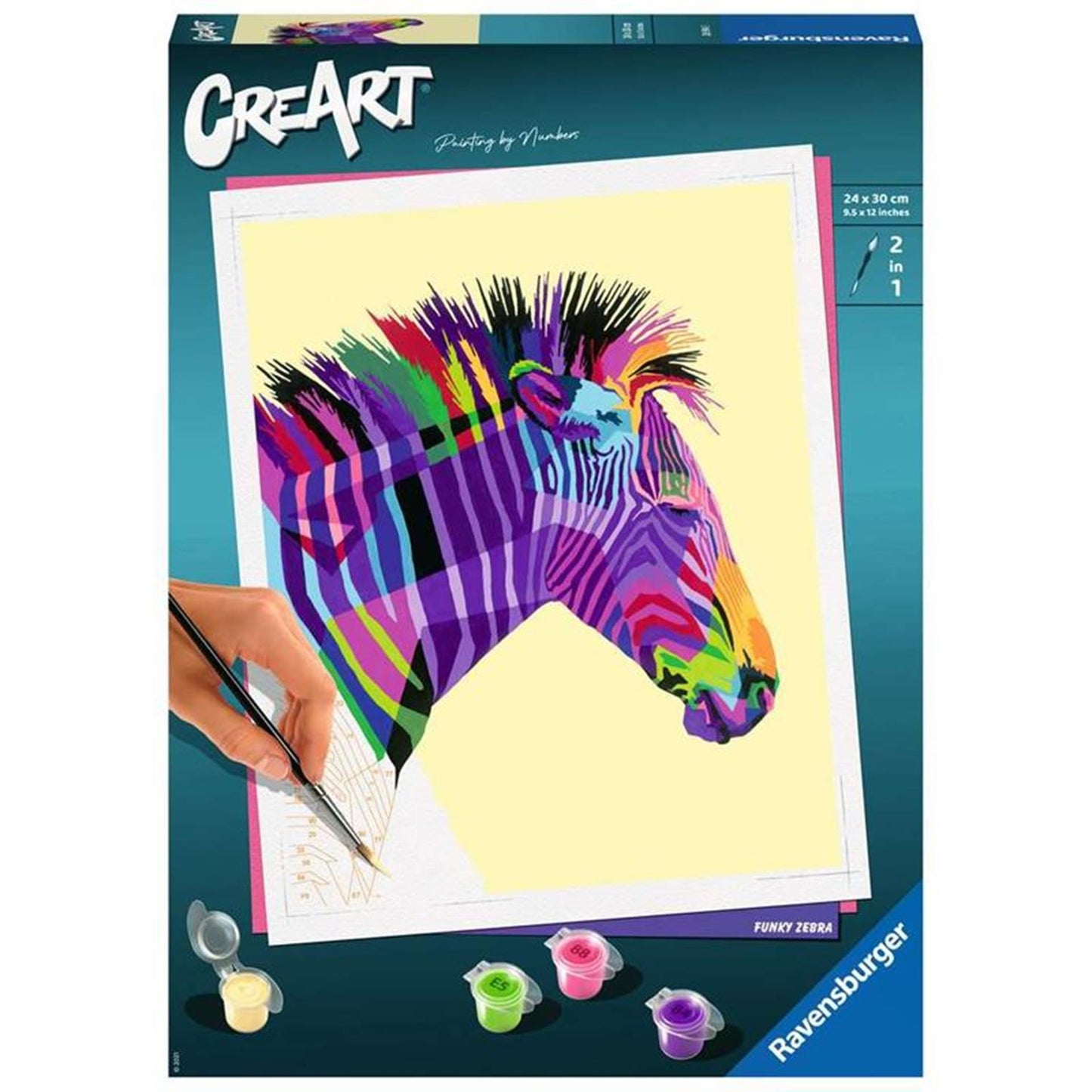Ravvensburger Creart Painting di Number Zebra