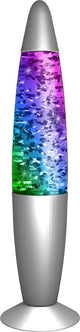 Partyfunlights - glitterlamp - zilver - multi-color led - usb - nachtlampje kinderen - 34 cm hoog