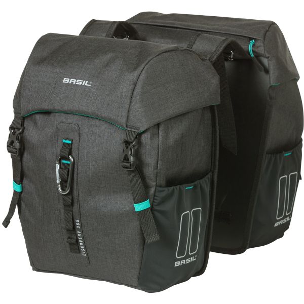 Basild Discovery365d Bag de bicicleta doble Melee negro