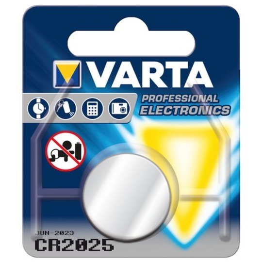 Batteria cella del pulsante VARTA CR2025 LITITIO 3V