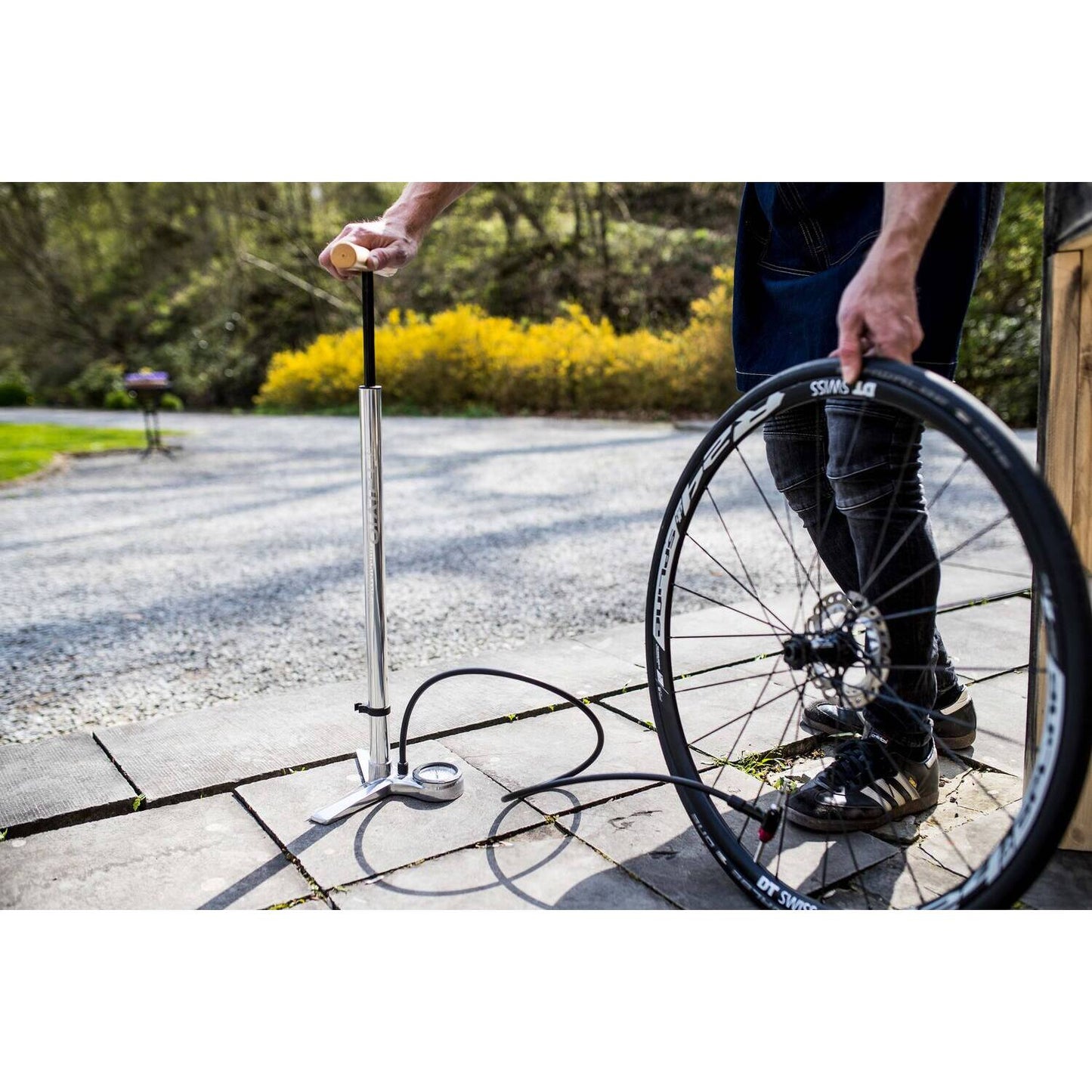 Trivio - pompa da bicicletta hurricane alta pressione 16 bar 240 psi in alluminio