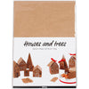 Set di cartone di case e alberi
