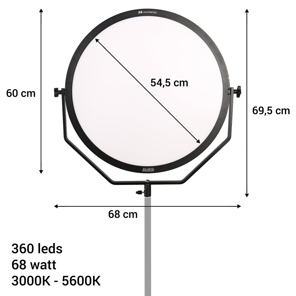 Falcon Eyes Lámpara LED bicolor Sophiez SO-68TD en 230V