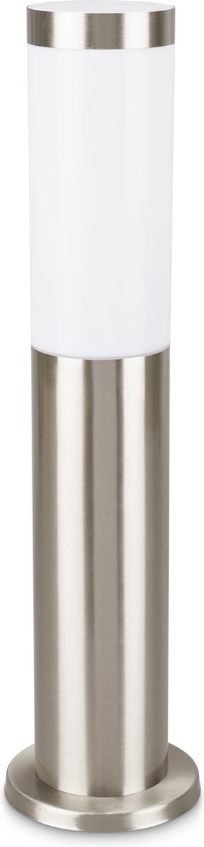 Prolight tuinpaal - e27 max 20w spaarlamp - ip44 - inox