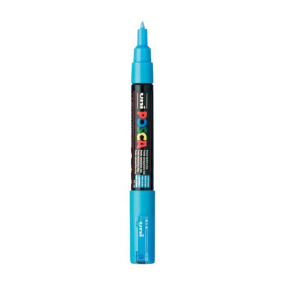 UNI-POSCA POSCA MARKER, AFM PC-1M, spessore della linea 0,7 mm, extra-fine, azzurro, 1 pezzo