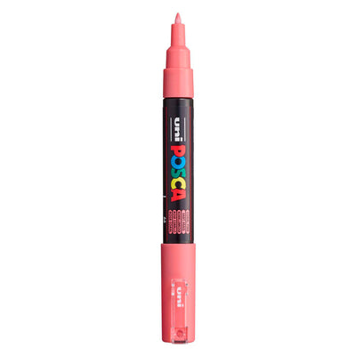 Pennarello Uni Posca 1mc corallo - punta conica - 1 mm