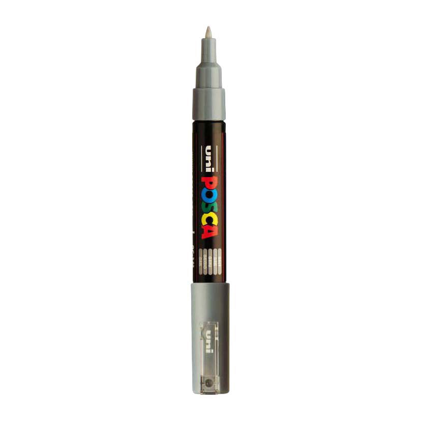 Pennarello Uni Posca 1mc grigio - punta conica - 1 mm
