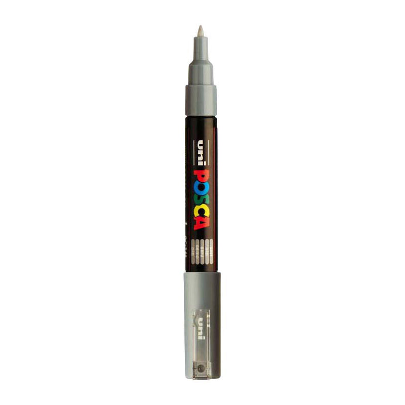 Pennarello Uni Posca 1mc grigio - punta conica - 1 mm