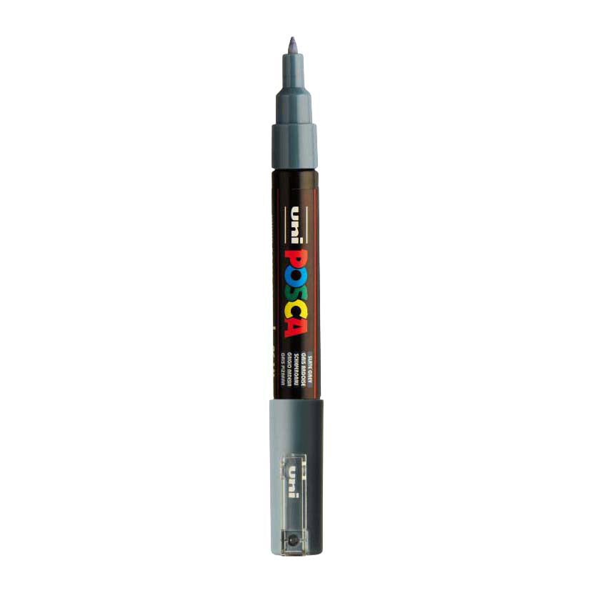 Uni posca verfmarker 1mc leigrijs - conische punt - 1 mm