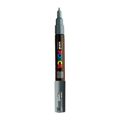 Pennarello Uni Posca a vernice 1mc grigio ardesia - punta conica - 1 mm