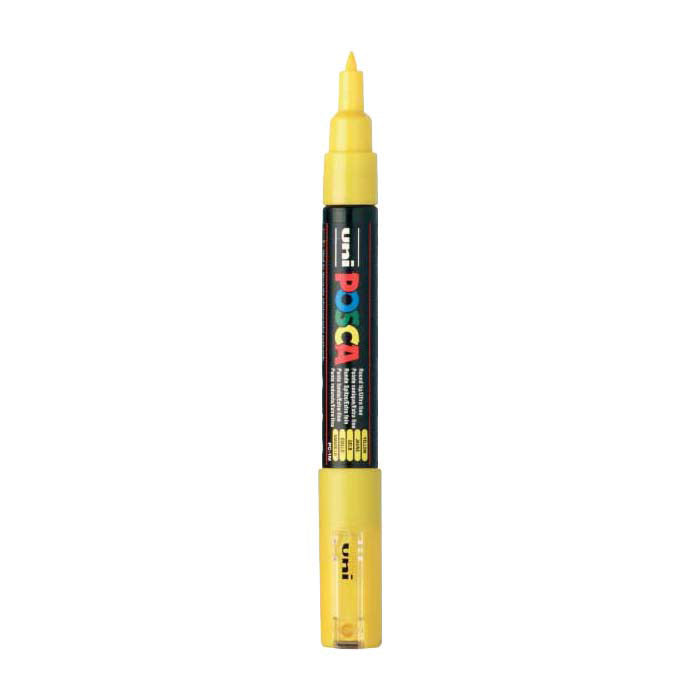 UNI-POSCA POSCA MARKER, AFM PC-1M, spessore della linea 0,7 mm, extra-fine, giallo, 1 pezzo