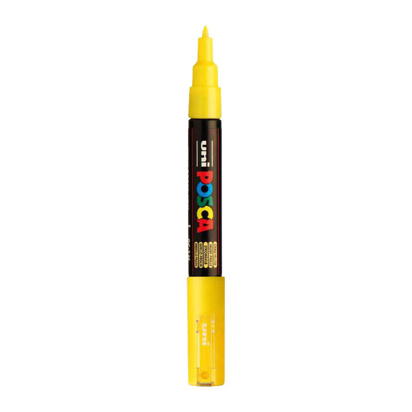 Pennarello Uni Posca 1mc giallo paglierino - punta conica - 1 mm