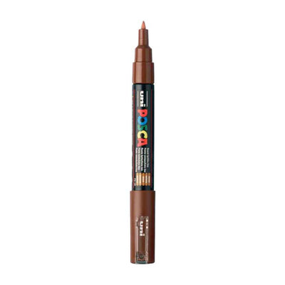 UNI-POSCA POSCA MARKER, AFM PC-1M, spessore della linea 0,7 mm, extra-fine, marrone, 1 pezzo