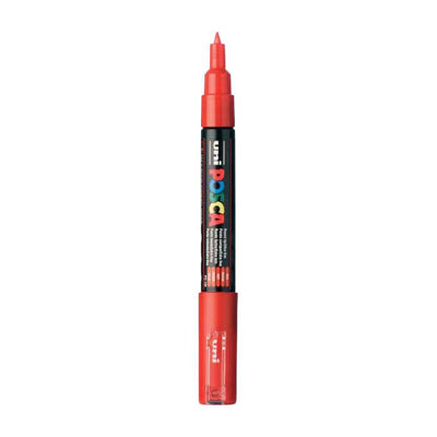 UNI-POSCA POSCA MARKER, AFM PC-1M, spessore della linea 0,7 mm, extra-fine, rosso, 1 pezzo