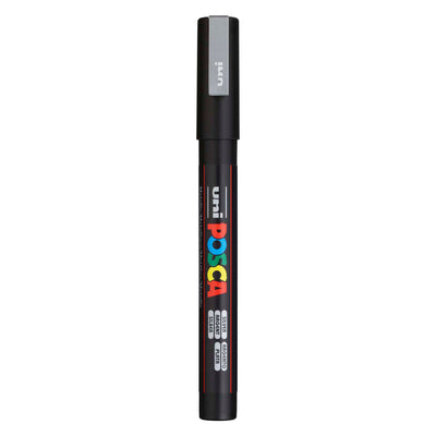 UNI-POSCA POSCA MARKER, AFM PC-3M, spessore della linea 0,9-1,3 mm, fine, argento, 1 pezzo